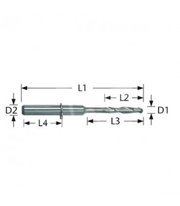 FRAISES PMMA STOP ARGENTE P200-R2-35 2,00MM.